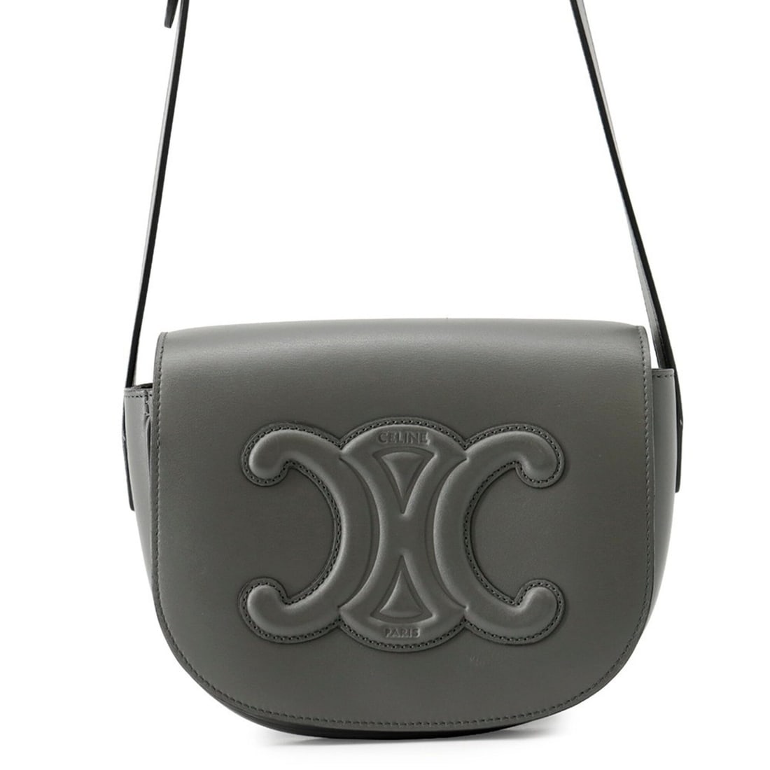 Celine Shoulder Bag Cuir Triomphe Folco Calf Leather 198263 CELINE Handbag Women's: --- Catalog ---Category: SizeSize (HxWxD): 15.5cm x 18cm x 7cm / 6.1'' x 7.08'' x 2.75''Category: DesignType: Shoulder bagColor: GrayGender: WomenMaterial: Leather Category: GeneralBrand: CelineCountr