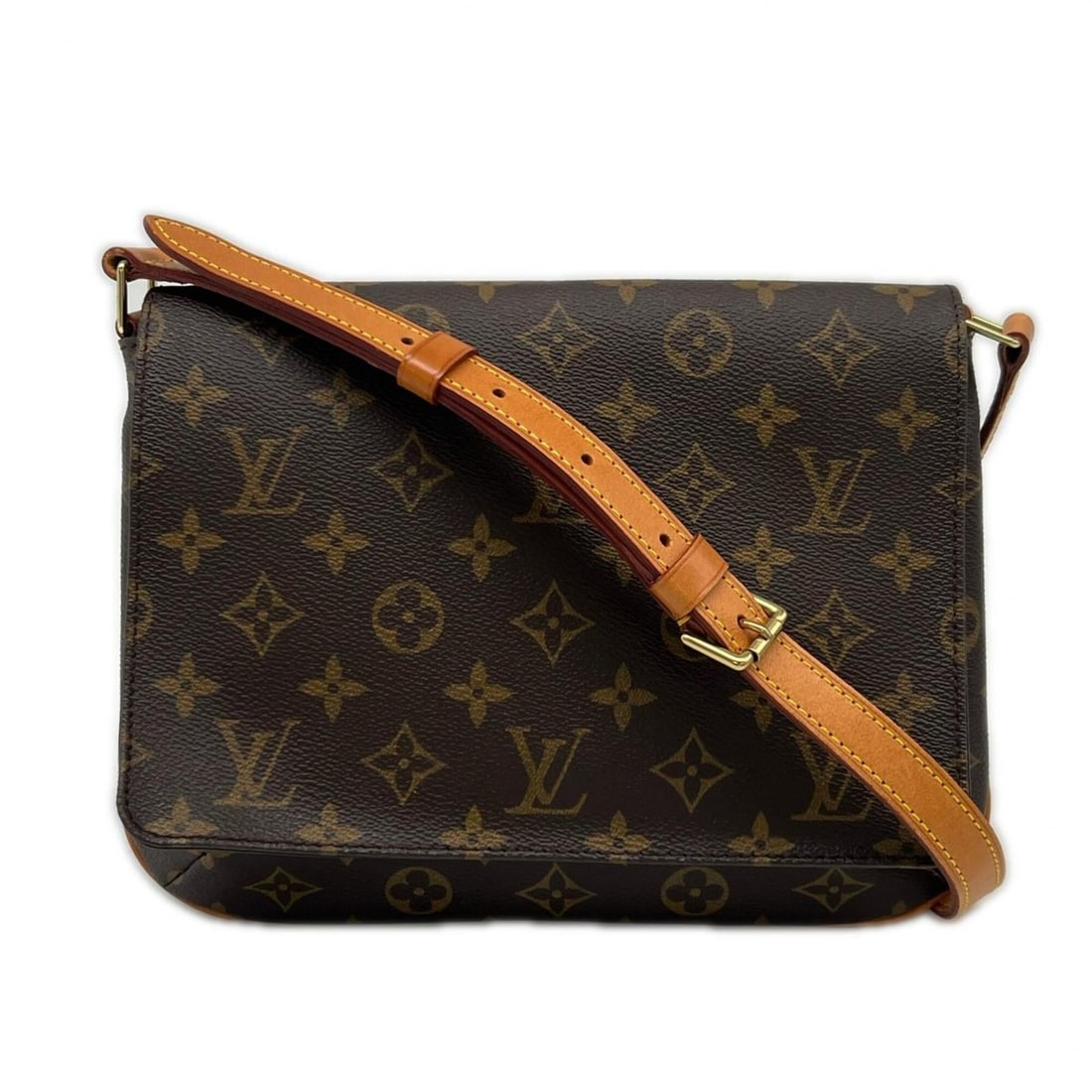 LOUIS VUITTON Louis Vuitton Monogram Musette Tango M51388 Shoulder Bag Brown Beige Leather Women's: --- Catalog ---Category: SizeSize (HxWxD): 18cm x 24cm x 3cm / 7.08'' x 9.44'' x 1.18''Category: DesignType: Shoulder bagColor: Beige, BrownGender: WomenMaterial: Coated canvas , Leather Category: Gen