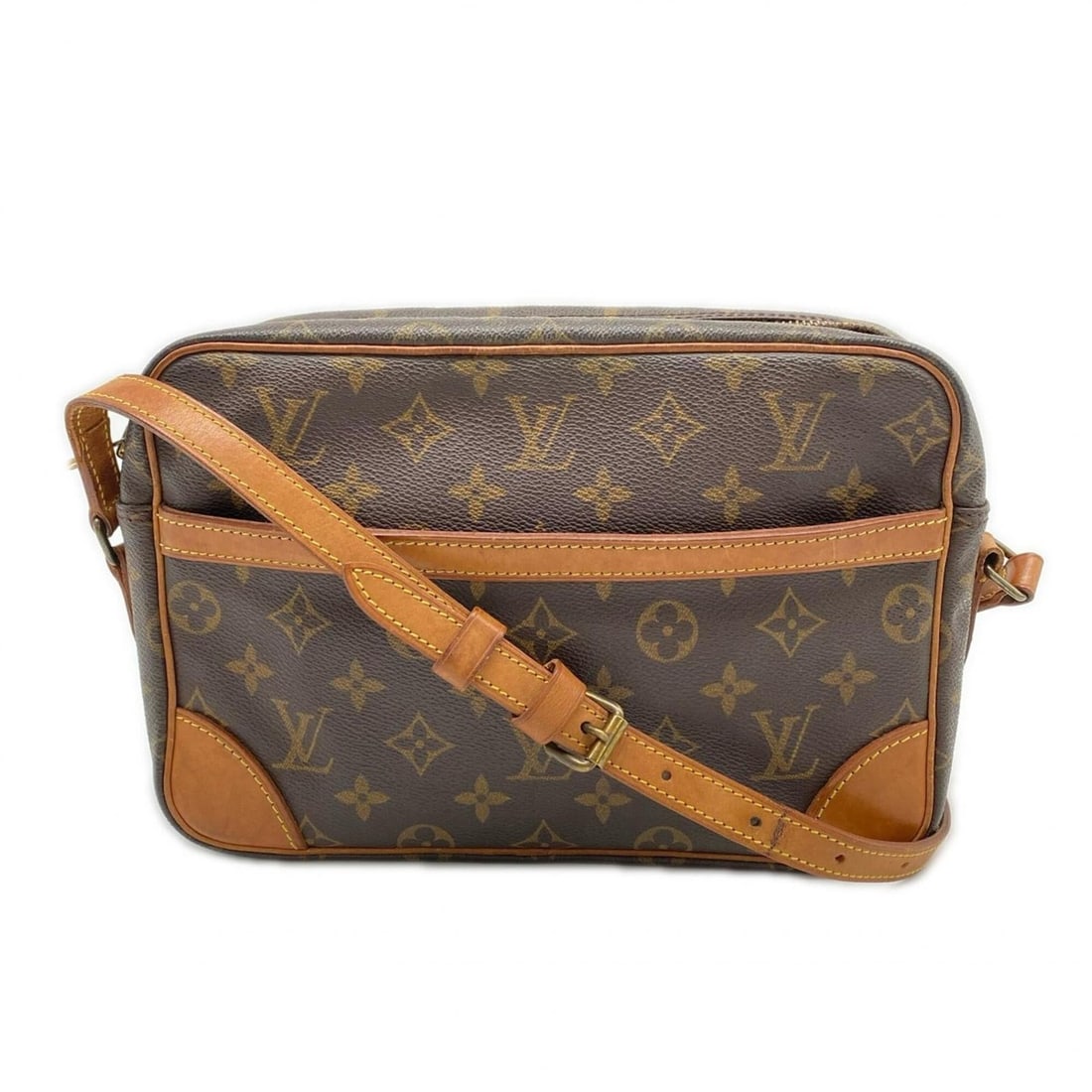 LOUIS VUITTON Louis Vuitton Monogram Trocadero PM M51274 Shoulder Bag Brown Beige Leather Women's: --- Catalog ---Category: SizeSize (HxWxD): 17cm x 27cm x 6cm / 6.69'' x 10.62'' x 2.36''Category: DesignType: Shoulder bagColor: Beige, Brown, MonogramGender: WomenMaterial: Coated canvas , Leather Ca