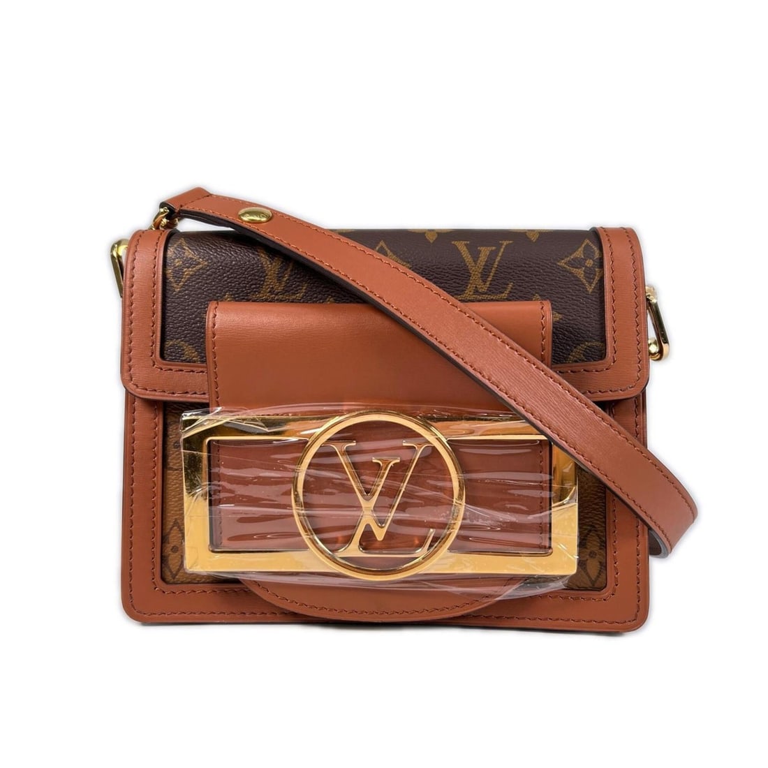 LOUIS VUITTON Dauphine Lock XL M46534 Handbag, Monogram Canvas, Brown, Women's: --- Catalog ---Category: SizeStrap Drop: 54cm / 21.25''Handle Drop: 14.00cm / 5.51''Size (HxWxD): 16cm x 21cm x 10cm / 6.29'' x 8.26'' x 3.93''Strap Length: 115cm / 45.27''Handle Length: 33cm / 12.99'