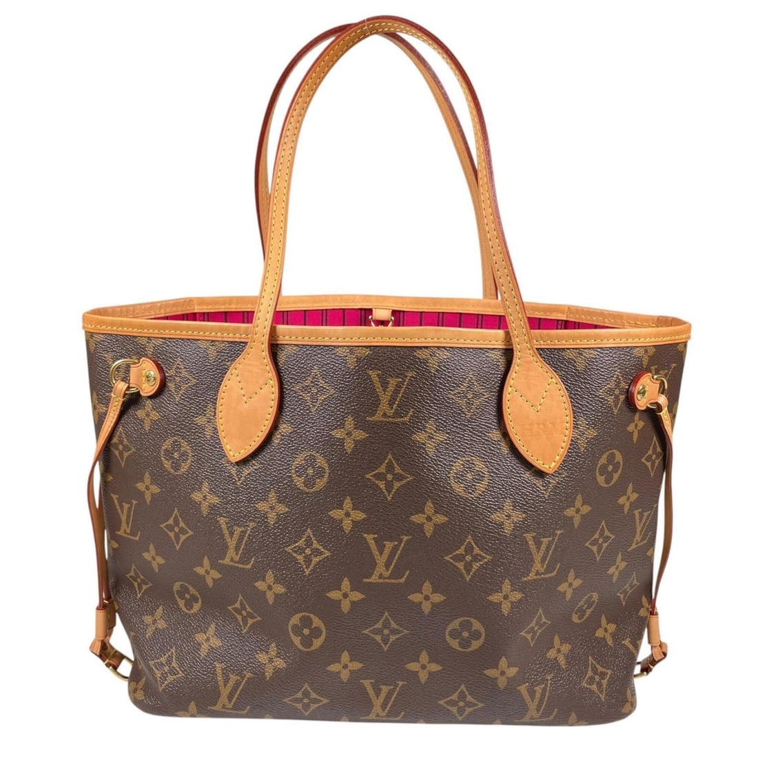 LOUIS VUITTON Neverfull PM Tote Bag, Monogram Canvas, Brown, Women's: --- Catalog ---Category: SizeHandle Drop: 16.00cm / 6.30''Size (HxWxD): 22cm x 37cm x 13cm / 8.66'' x 14.56'' x 5.11''Handle Length: 52cm / 20.47''Category: DesignType: Tote bagColor: BrownGender: Wom
