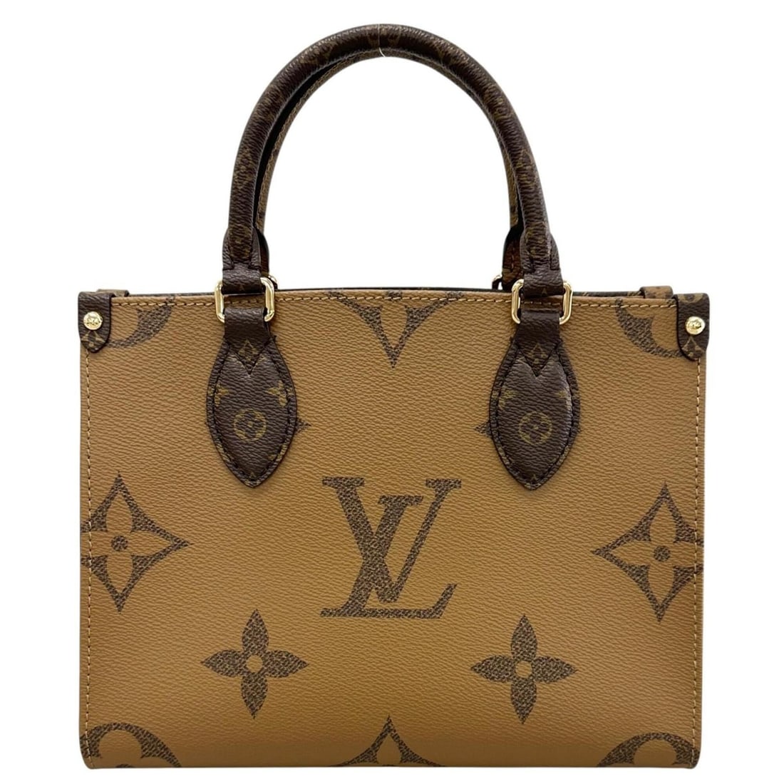LOUIS VUITTON OnTheGo PM M46373 Handbag, Monogram Canvas, Brown, Women's (1 of 16)