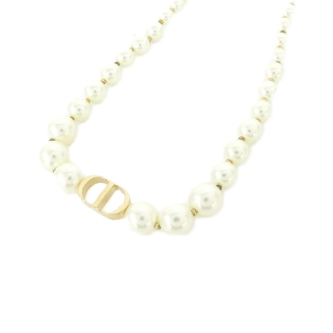 Christian Dior 30 Montaigne N1116MTGRS Necklace: --- Catalog ---Category: SizePendant Size: 10mm x 17mm / 0.39'' x 0.66''Neck Circumference: 33 cm - 37 cm / 12.99'' - 14.56''Category: DesignColor: Gold, WhiteGender: WomenNecklace Type: