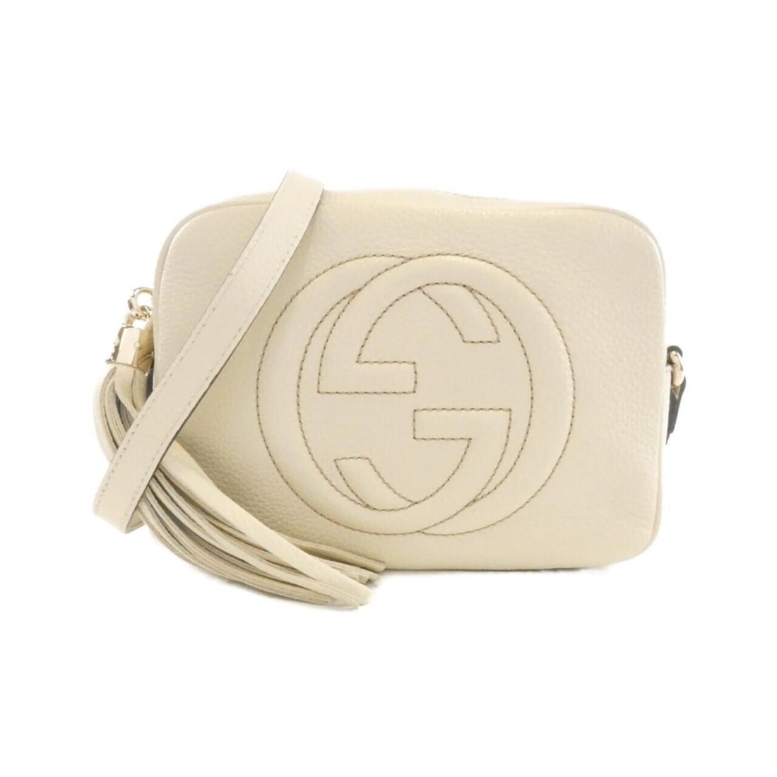 Gucci Soho 308364 A7M0G Shoulder Bag: --- Catalog ---Category: SizeSize (HxWxD): 15cm x 20cm x 7cm / 5.9'' x 7.87'' x 2.75''Category: DesignType: Shoulder bagColor: Off-whiteGender: WomenMaterial: Leather Hardware Color: GoldCategory: