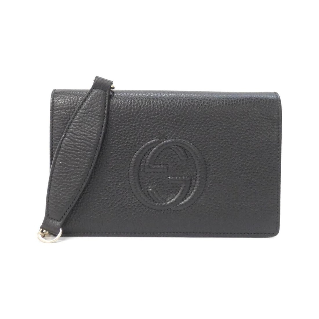 Gucci 598211 A7M0G Chain Wallet: --- Catalog ---Category: SizeSize (HxWxD): 13cm x 20cm x 4cm / 5.11'' x 7.87'' x 1.57''Category: DesignType: Chain/Shoulder walletColor: BlackGender: WomenMaterial: Leather Category: GeneralMPN: