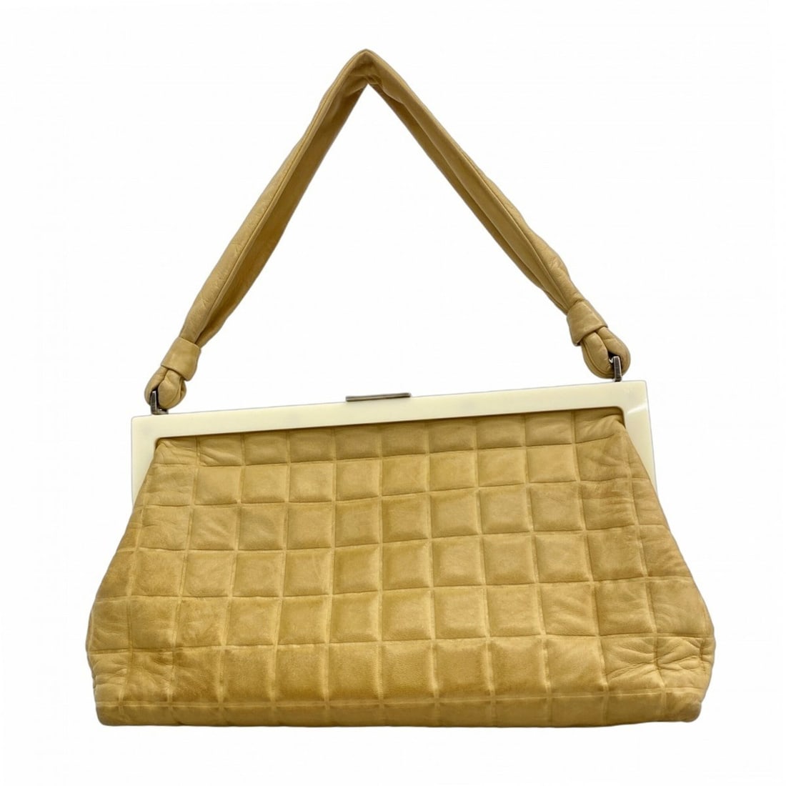 Chanel Shoulder Bag, Chocolate Bar Design, Lambskin, Beige, Women's (1 of 12)