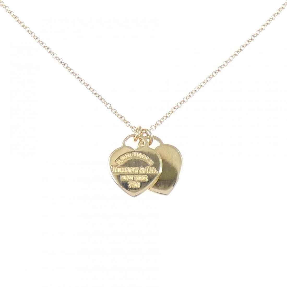 Tiffany & Co. Return to Double Heart Necklace: --- Catalog ---Category: SizePendant Size: 13.6mm x 10.1mm / 0.53'' x 0.39''Neck Circumference: 40 cm / 15.74''Category: DesignGender: WomenMaterial: Yellow gold (18K)Pendant Type: PendantNecklace