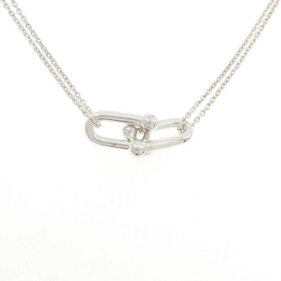 Tiffany HardWear Large Double Link Necklace: --- Catalog ---Category: SizePendant Size: 11.6mm / 0.45''Neck Circumference: 41 cm / 16.14''Category: DesignGender: WomenMaterial: Silver 925Necklace Type: NecklaceCategory: GeneralMPN:
