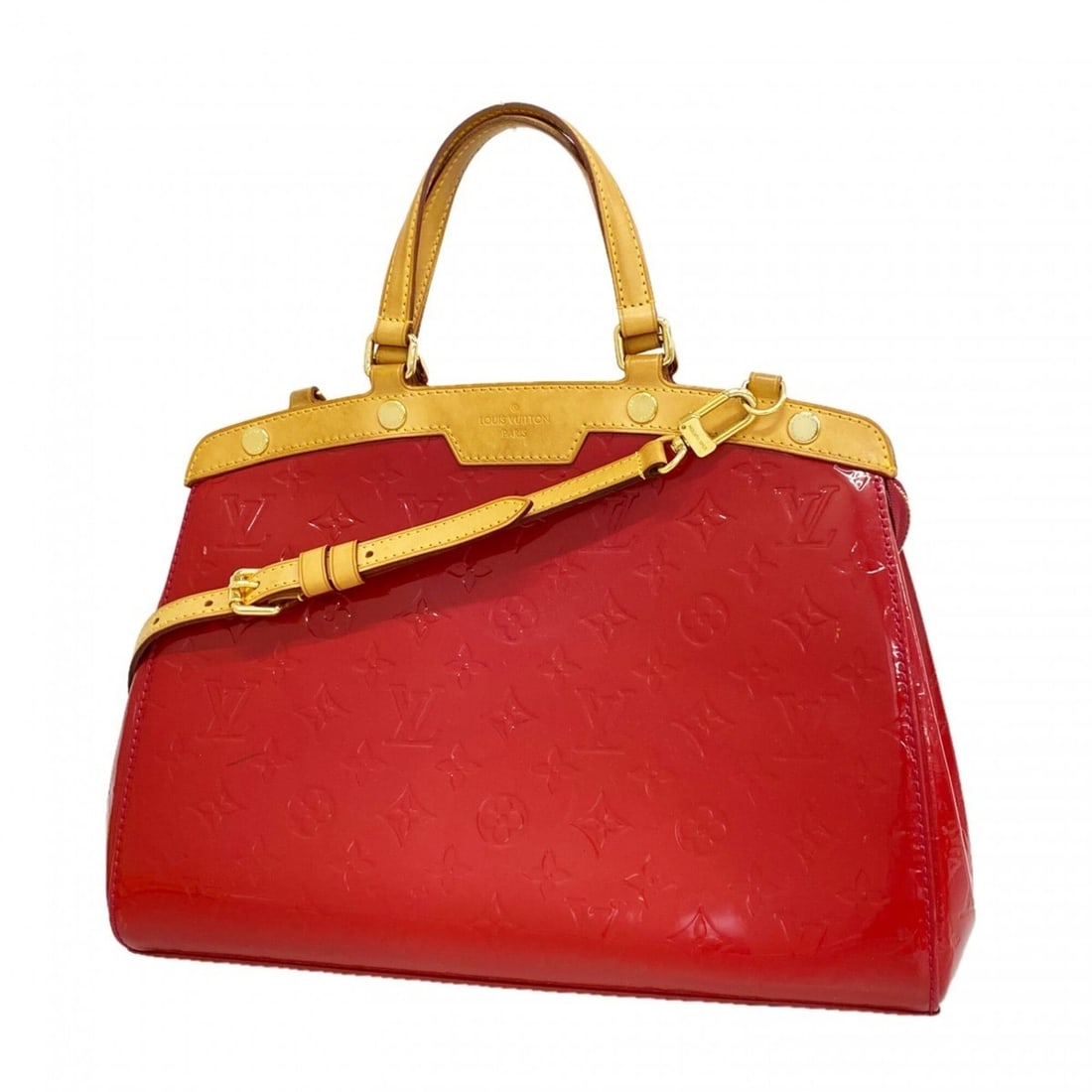Louis Vuitton Vernis MM Handbag M91798 Rose Indien 2-way bag for women OP009239 (1 of 11)