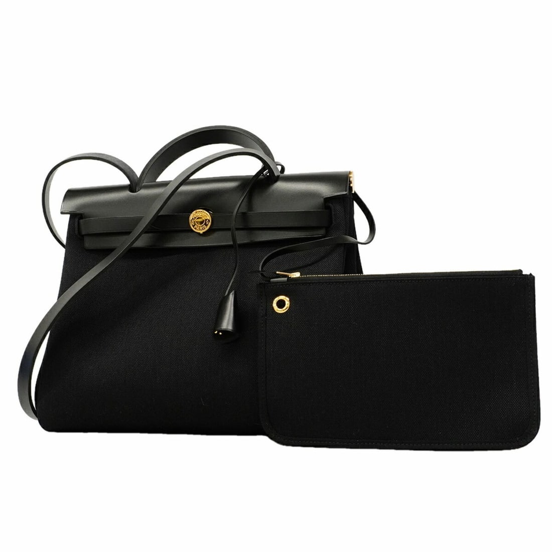 Hermes Herbag Zip PM Handbag, Toile Military Black, Z Stamp, 2-way Bag for Women, OP007073: --- Catalog ---Category: SizeSize (HxWxD): 26cm x 31cm x 12cm / 10.23'' x 12.2'' x 4.72''Category: DesignType: HandbagColor: BlackGender: WomenCategory: GeneralBrand: Hermes--- Item List ---Section: C
