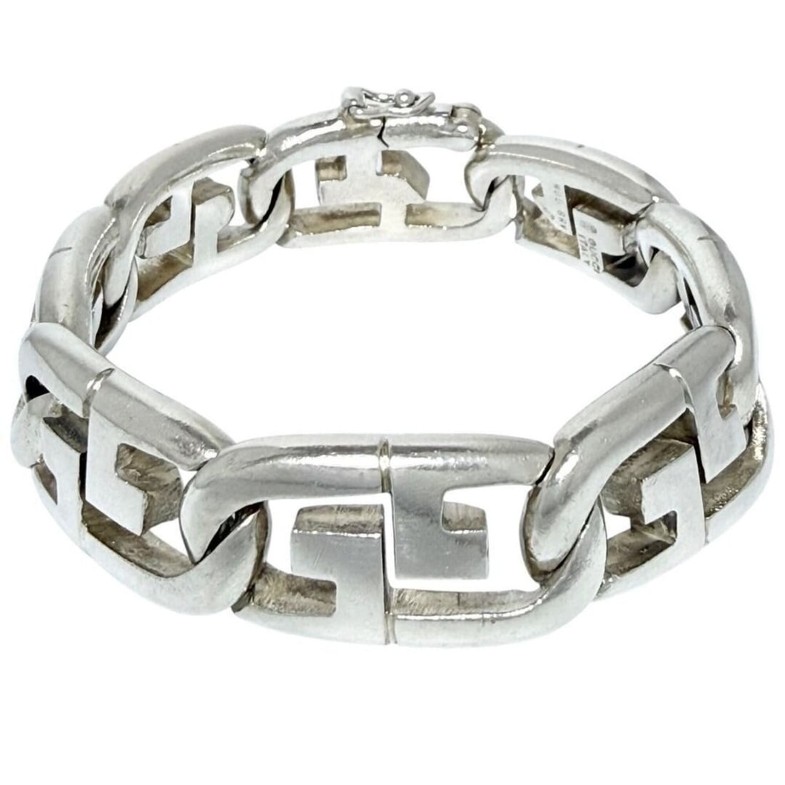 Gucci Men's Heavy Chain Link Bracelet, Silver: --- Catalog ---Category: SizeLength: 18cm / 7.08''Category: DesignType: Link braceletGender: MenMaterial: Silver 925Category: GeneralBrand: GucciCountry of Origin: Italy--- Item List ---Section: Condi