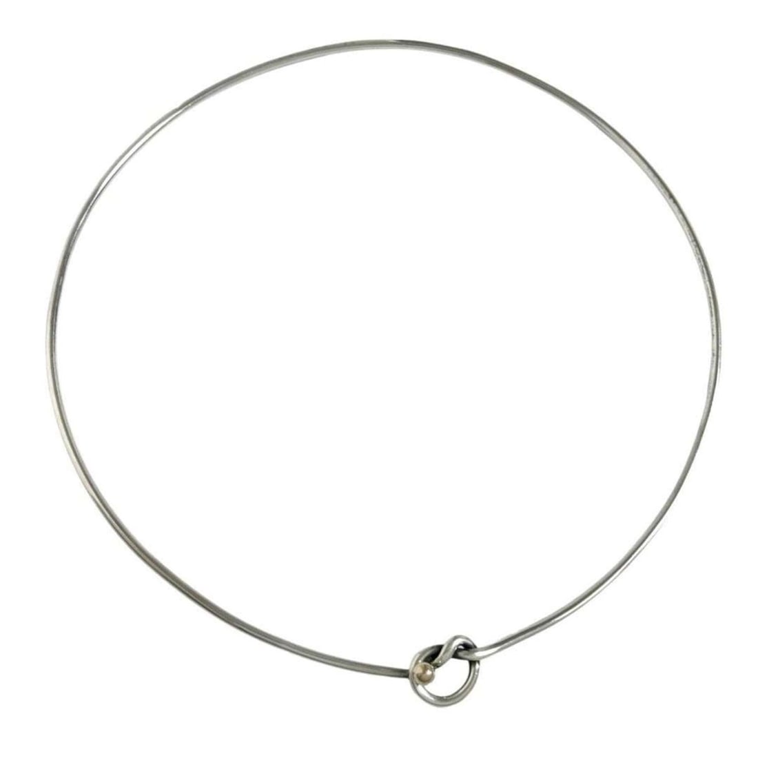 Tiffany & Co. Love Knot Necklace Choker, Gold 925: --- Catalog ---Category: SizeNeck Circumference: 39 cm / 15.35''Category: DesignGender: WomenMaterial: Silver 925, Yellow gold (14K)Necklace Type: NecklaceCategory: GeneralBrand: Tiffany--- Item List 