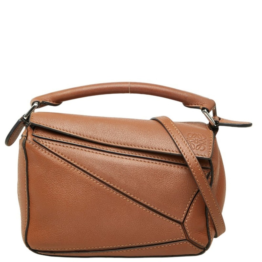 Loewe Anagram Puzzle Bag Mini Handbag Shoulder 2-Way Brown Leather Women's LOEWE: --- Catalog ---Category: SizeSize (HxWxD): 13cm x 17cm x 7cm / 5.11'' x 6.69'' x 2.75''Category: DesignType: Handbag, Shoulder bagColor: BrownGender: WomenMaterial: Leather Category: GeneralBrand: Loe