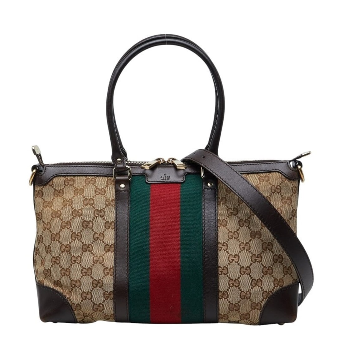 Gucci GG Canvas Sherry Line Handbag Shoulder Bag 2WAY 257341 Beige Brown Leather Women's GUCCI: --- Catalog ---Category: SizeSize (HxWxD): 21.5cm x 33.5cm x 16cm / 8.46'' x 13.18'' x 6.29''Category: DesignType: Handbag, Shoulder bagColor: Beige, BrownGender: WomenMaterial: Canvas , Leather Categ