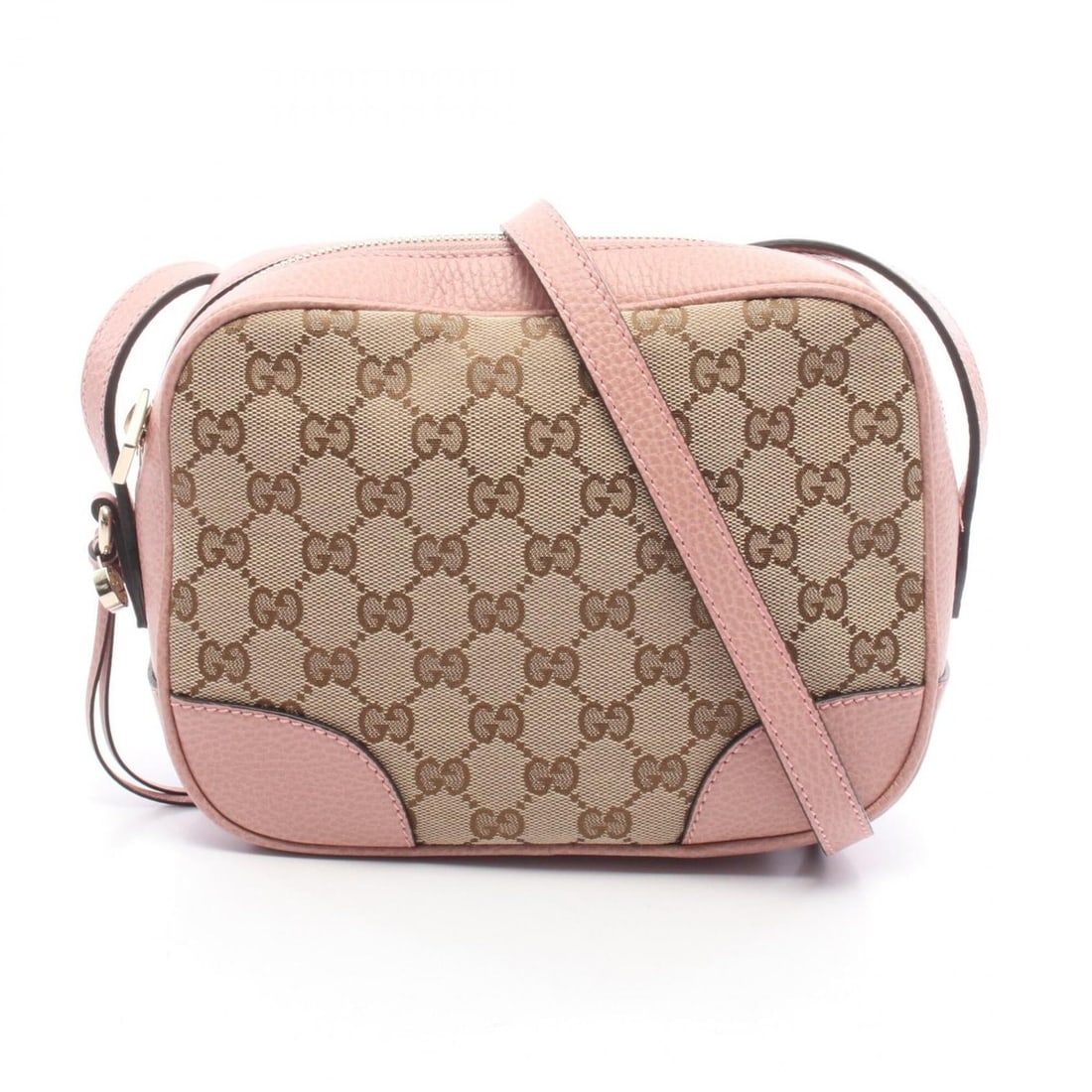 Gucci Bree GG Canvas Shoulder Bag/Handbag, and Leather, Women's, Beige, Brown, Pink, 449413: --- Catalog ---Category: SizeSize (HxWxD): 17cm x 20cm x 6cm / 6.69'' x 7.87'' x 2.36''Category: DesignType: Handbag, Shoulder bagColor: Beige, Brown, PinkGender: WomenMaterial: Canvas , Leather Categ