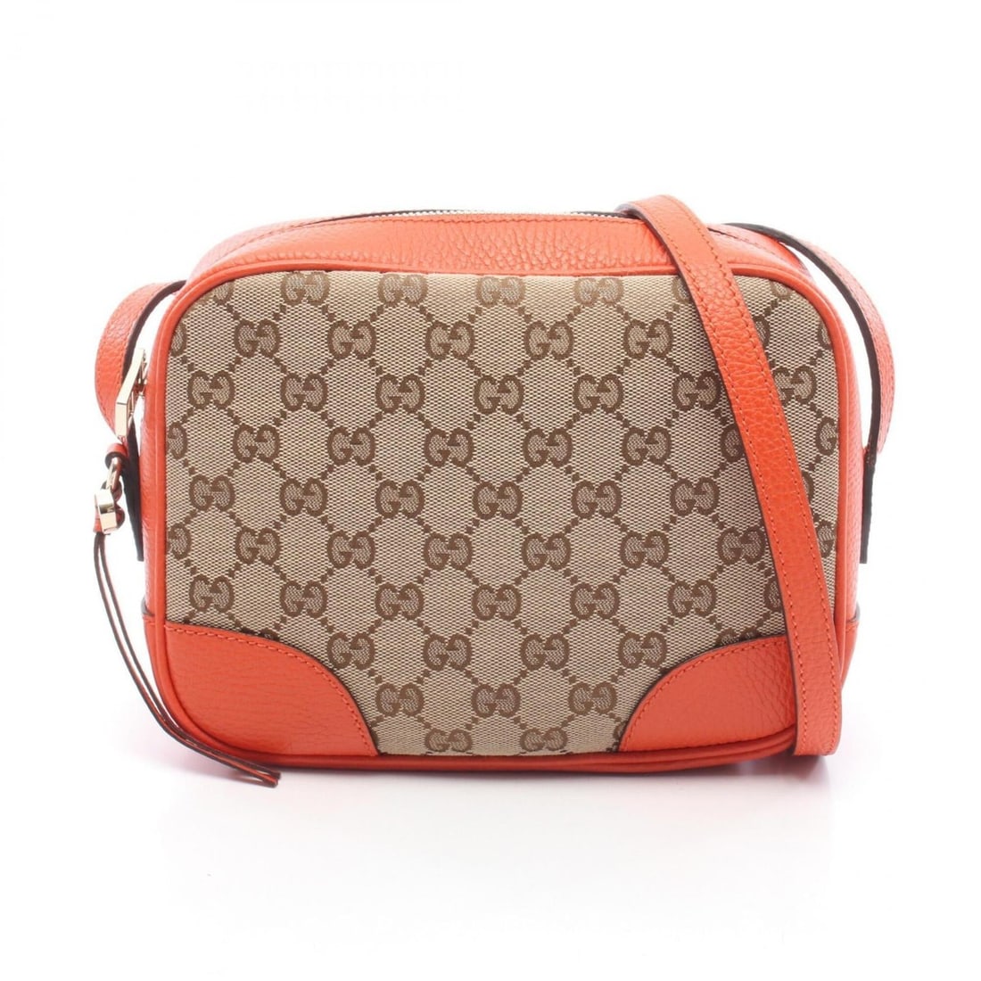 Gucci Bree GG Canvas Shoulder Bag/Handbag, and Leather, Women's, Beige, Brown, Orange, 449413: --- Catalog ---Category: SizeSize (HxWxD): 17cm x 20cm x 6cm / 6.69'' x 7.87'' x 2.36''Category: DesignType: Handbag, Shoulder bagColor: Beige, Brown, OrangeGender: WomenMaterial: Canvas , Leather Cat
