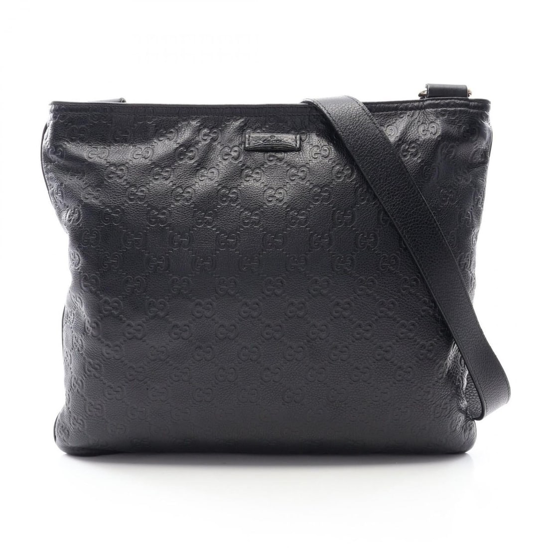 Gucci Guccissima Shoulder Bag Handbag Leather Men's Women's Black 201446: --- Catalog ---Category: SizeSize (HxWxD): 30cm x 34cm x 1cm / 11.81'' x 13.38'' x 0.39''Category: DesignType: Handbag, Shoulder bagColor: BlackGender: Men,WomenMaterial: Leather Category: GeneralMPN: