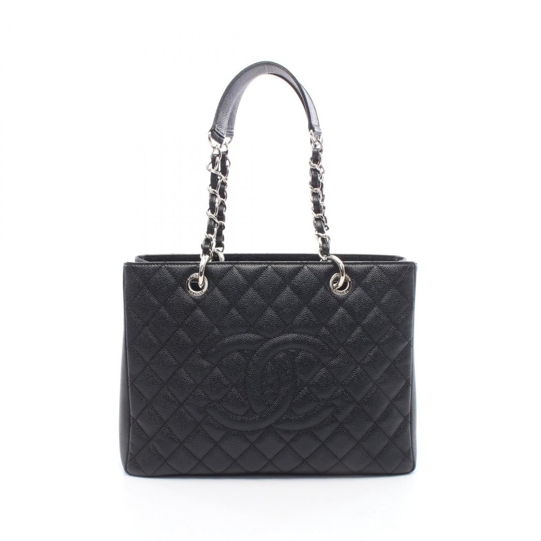 Chanel Matelassé Grand Shopping GST Tote Bag Handbag, Caviar Leather (Grained Calfskin), Women's,: --- Catalog ---Category: SizeSize (HxWxD): 24.5cm x 34cm x 13cm / 9.64'' x 13.38'' x 5.11''Category: DesignType: Handbag, Tote bagColor: BlackGender: WomenMaterial: Grained Calfskin Hardware Color: Si