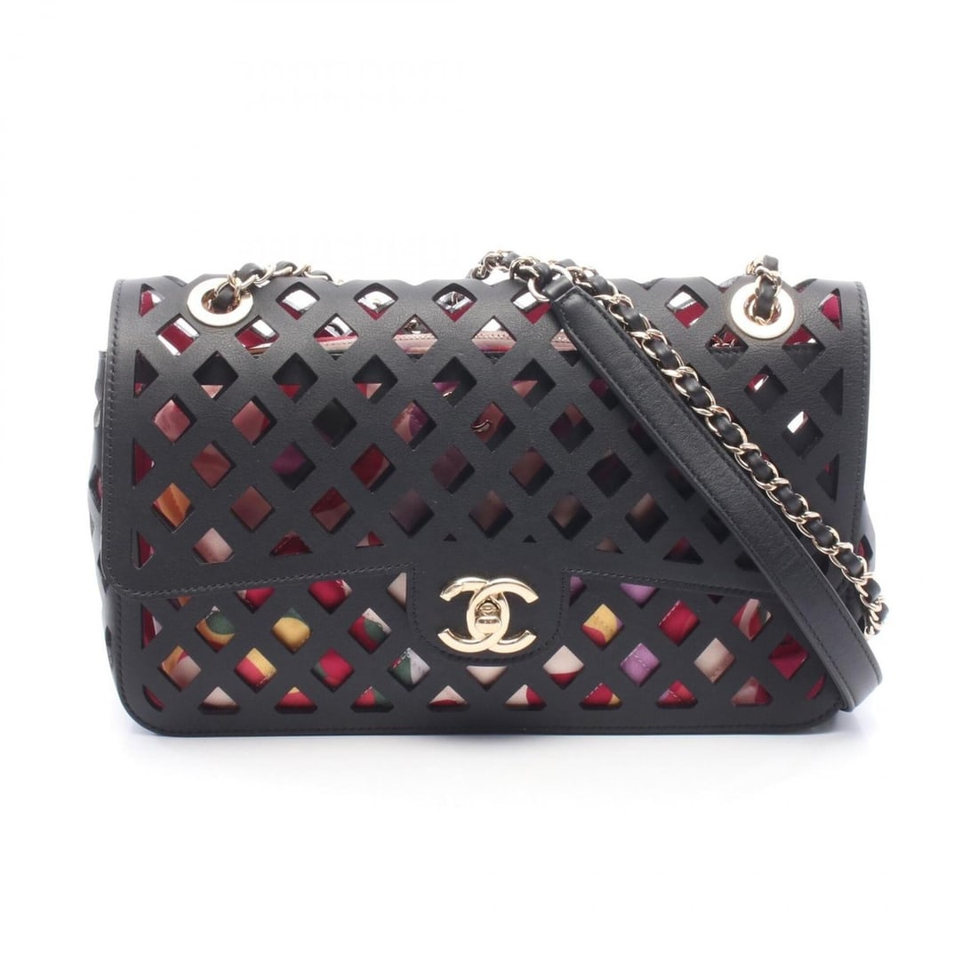 Chanel CHANEL Perforated Shoulder Bag Handbag Lambskin (Sheepskin) Women's Black AS2376: --- Catalog ---Category: SizeSize (HxWxD): 17cm x 26cm x 6.5cm / 6.69'' x 10.23'' x 2.55''Category: DesignType: Handbag, Shoulder bagColor: BlackGender: WomenMaterial: Leather Hardware Color: GoldLeat