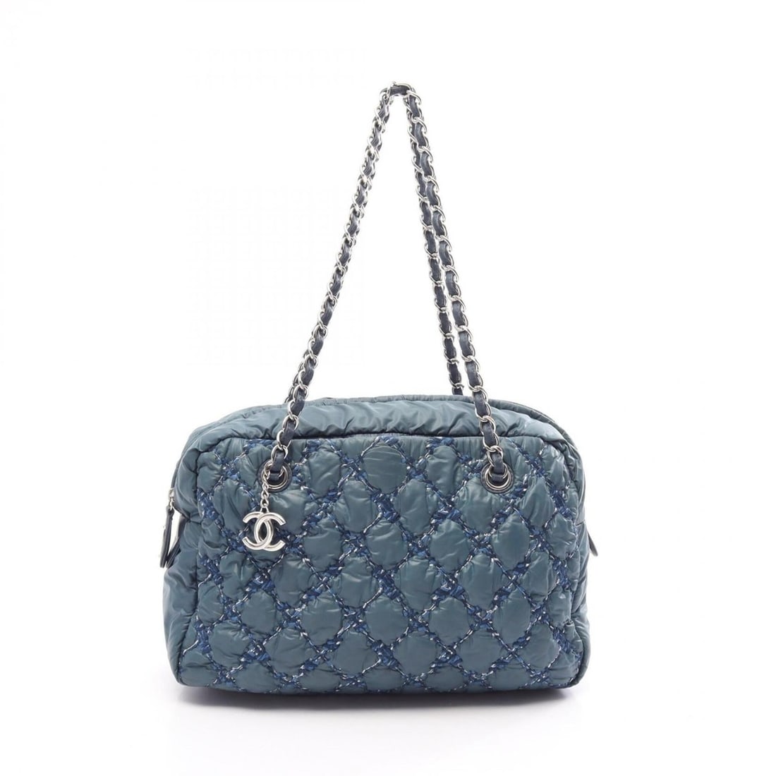 Chanel Paris Byzantium Shoulder Bag/Handbag, Nylon Leather, Women's, Blue: --- Catalog ---Category: SizeSize (HxWxD): 24cm x 33cm x 12cm / 9.44'' x 12.99'' x 4.72''Category: DesignType: Handbag, Shoulder bagColor: BlueGender: WomenMaterial: Nylon , Leather Hardware Color: Si
