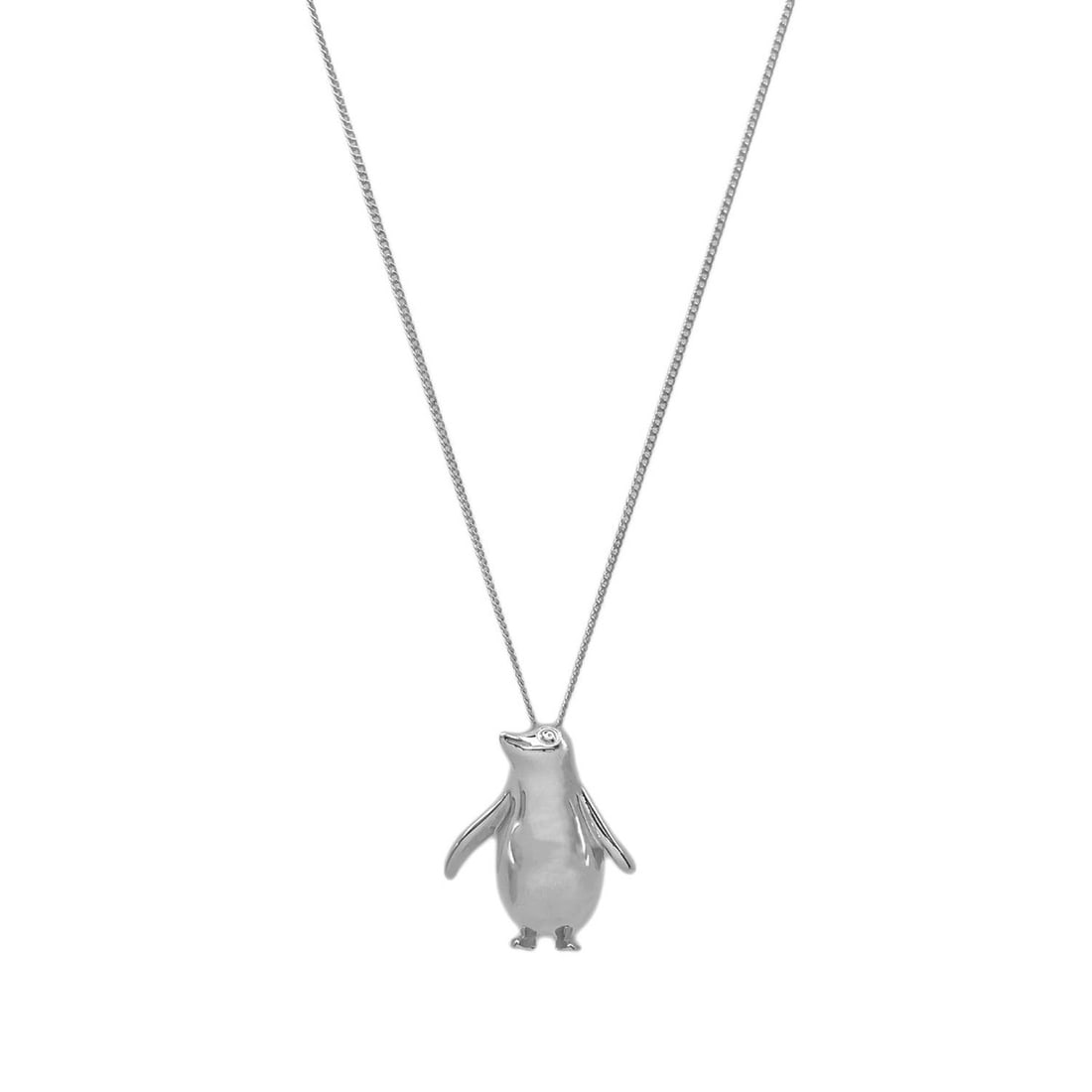 TIFFANY&Co. Tiffany Penguin Necklace Pendant SV925 Silver Men's Women's: --- Catalog ---Category: SizePendant Size: 22mm x 20mm / 0.86'' x 0.78''Neck Circumference: 47 cm / 18.5''Category: DesignColor: SilverGender: Men,WomenMaterial: Silver 925Pendant Type: PendantNecklac