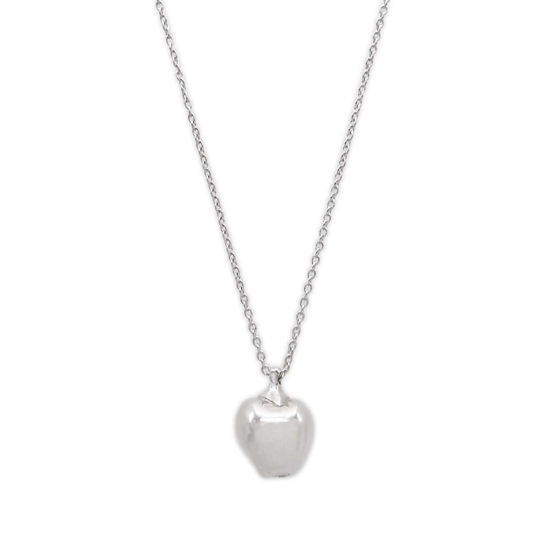 TIFFANY&Co. Tiffany Apple Necklace Pendant SV925 Silver Men's Women's: --- Catalog ---Category: SizePendant Size: 10mm x 10mm / 0.39'' x 0.39''Neck Circumference: 43 cm / 16.92''Category: DesignColor: SilverGender: Men,WomenMaterial: Silver 925Pendant Type: PendantNeckla