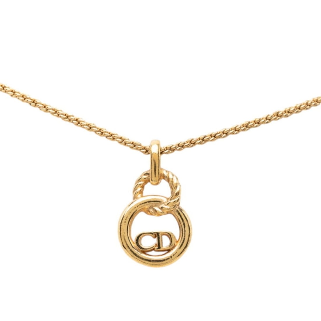 Christian Dior Dior Vintage CD Logo Necklace, Gold Plated, Women's: --- Catalog ---Category: SizePendant Size: 22.7mm x 12.7mm / 0.89'' x 0.49''Neck Circumference: 43 cm / 16.92''Category: DesignColor: GoldGender: WomenNecklace Type: NecklaceCategory: GeneralBrand: Ch