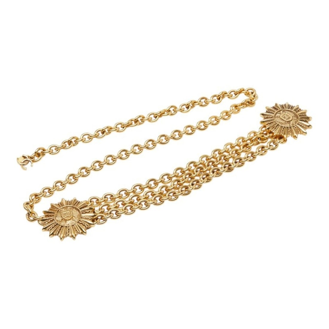 Chanel Coco Mark Chain Belt, Gold Plated, Women's CHANEL: --- Catalog ---Category: SizeLength: 76cm / 29.92''Category: DesignType: Chain beltColor: GoldGender: WomenCategory: GeneralBrand: Chanel--- Item List ---Section: ConditionRanking: Rank AB Used - Trac