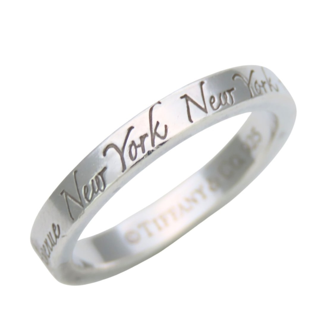 Tiffany & Co. Notes New York Ring, SV925, Women's.: --- Catalog ---Category: SizeJP Size: 10US Size: 5.5Category: DesignType: Band ringColor: SilverGender: WomenMaterial: Silver 925Category: GeneralBrand: Tiffany--- Item List ---Section: ConditionRanki
