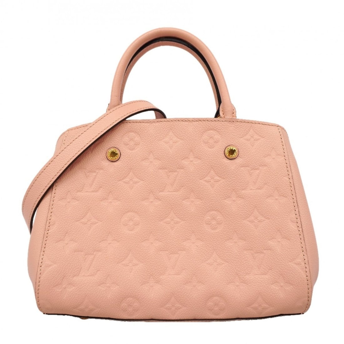 Louis Vuitton Monogram Empreinte Montaigne BB Handbag M44123 Rose Poudre 2-way bag for women: --- Catalog ---Category: SizeSize (HxWxD): 19.5cm x 24.5cm x 12.5cm / 7.67'' x 9.64'' x 4.92''Category: DesignType: HandbagColor: Rose PoudreGender: WomenCategory: GeneralMPN: M44123Brand: Louis Vuitt