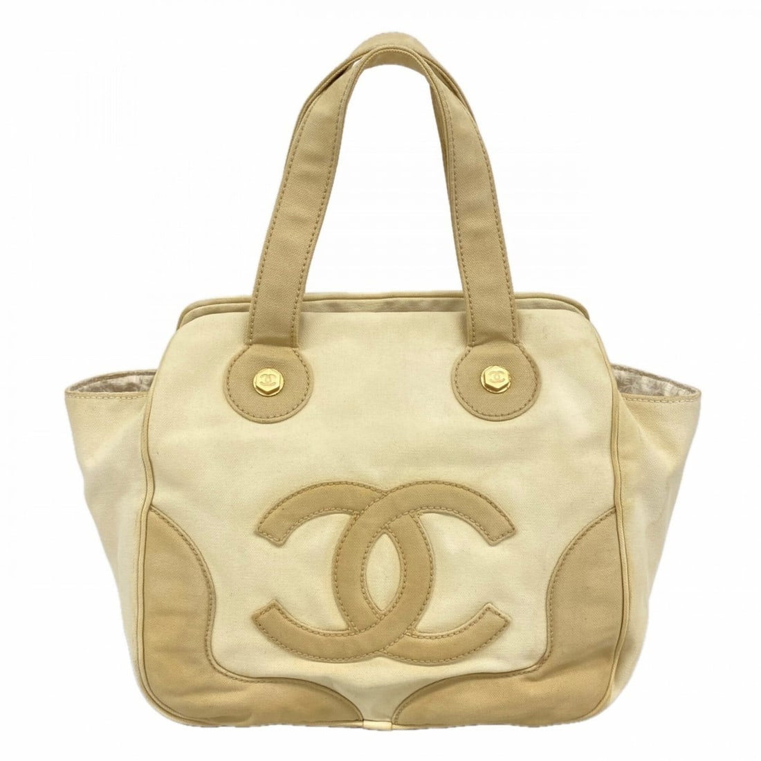 Chanel Marshmallow Canvas Tote Bag, White/Beige, Women's, P3117109: --- Catalog ---Category: SizeSize (HxWxD): 27cm x 30cm x 11.5cm / 10.62'' x 11.81'' x 4.52''Category: DesignType: Tote bagColor: Beige, WhiteGender: WomenMaterial: Canvas Hardware Color: GoldCategory: