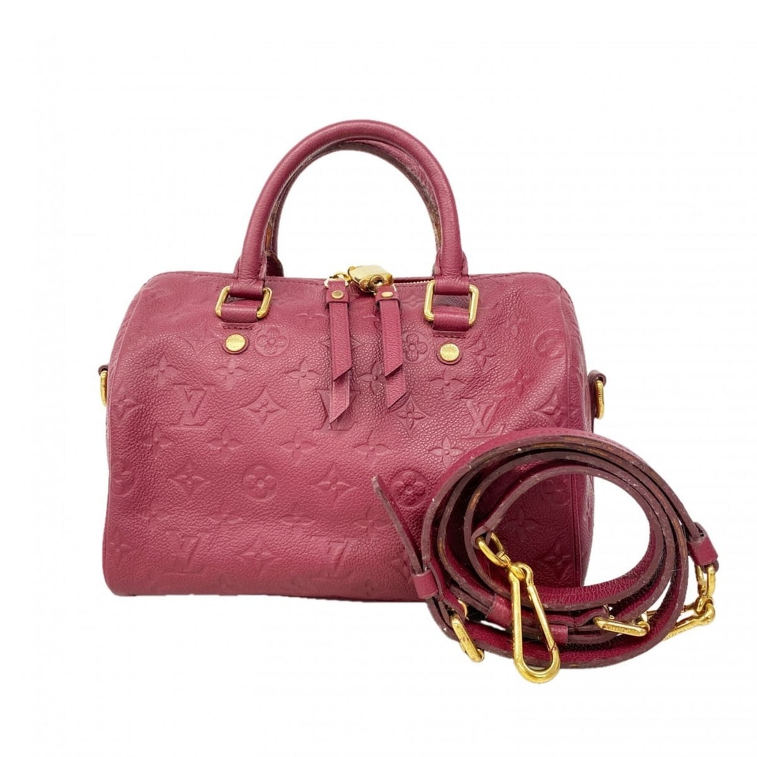 Louis Vuitton Monogram Empreinte Speedy Bandoulière 25 Handbag M40764 Aurore 2-way bag for women: --- Catalog ---Category: SizeSize (HxWxD): 23cm x 25.5cm x 15cm / 9.05'' x 10.03'' x 5.9''Category: DesignType: HandbagColor: AuroreGender: WomenCategory: GeneralMPN: M40764Brand: Louis Vuitton--- Ite