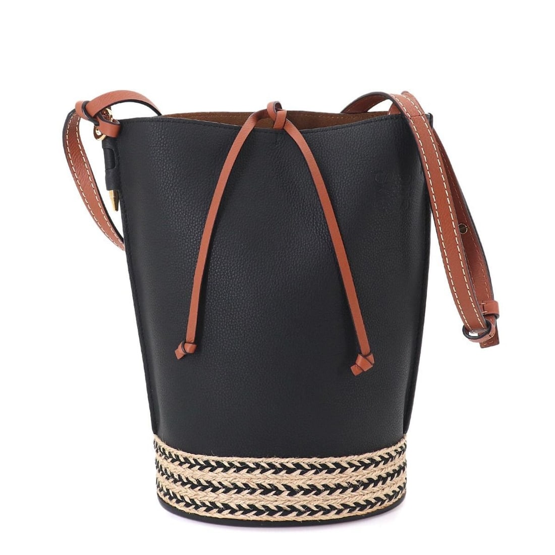 LOEWE Gate Bucket Shoulder Handbag, Leather, Black/Brown: --- Catalog ---Category: SizeSize (HxWxD): 28cm x 18.5cm x 14cm / 11.02'' x 7.28'' x 5.51''Category: DesignType: Handbag, Shoulder bagColor: Black, BrownGender: WomenMaterial: Leather Category: Genera