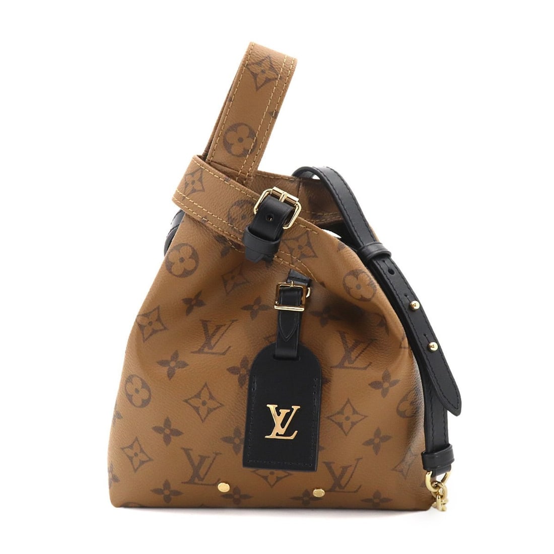 Louis Vuitton LOUIS VUITTON Monogram Reverse Atlantis BB 2-way Hand Shoulder Handbag Brown M46816: --- Catalog ---Category: SizeSize (HxWxD): 18cm x 18.5cm x 7cm / 7.08'' x 7.28'' x 2.75''Category: DesignType: HandbagColor: Brown, Monogram ReverseGender: WomenMaterial: Monogram Reverse , Leather Ca