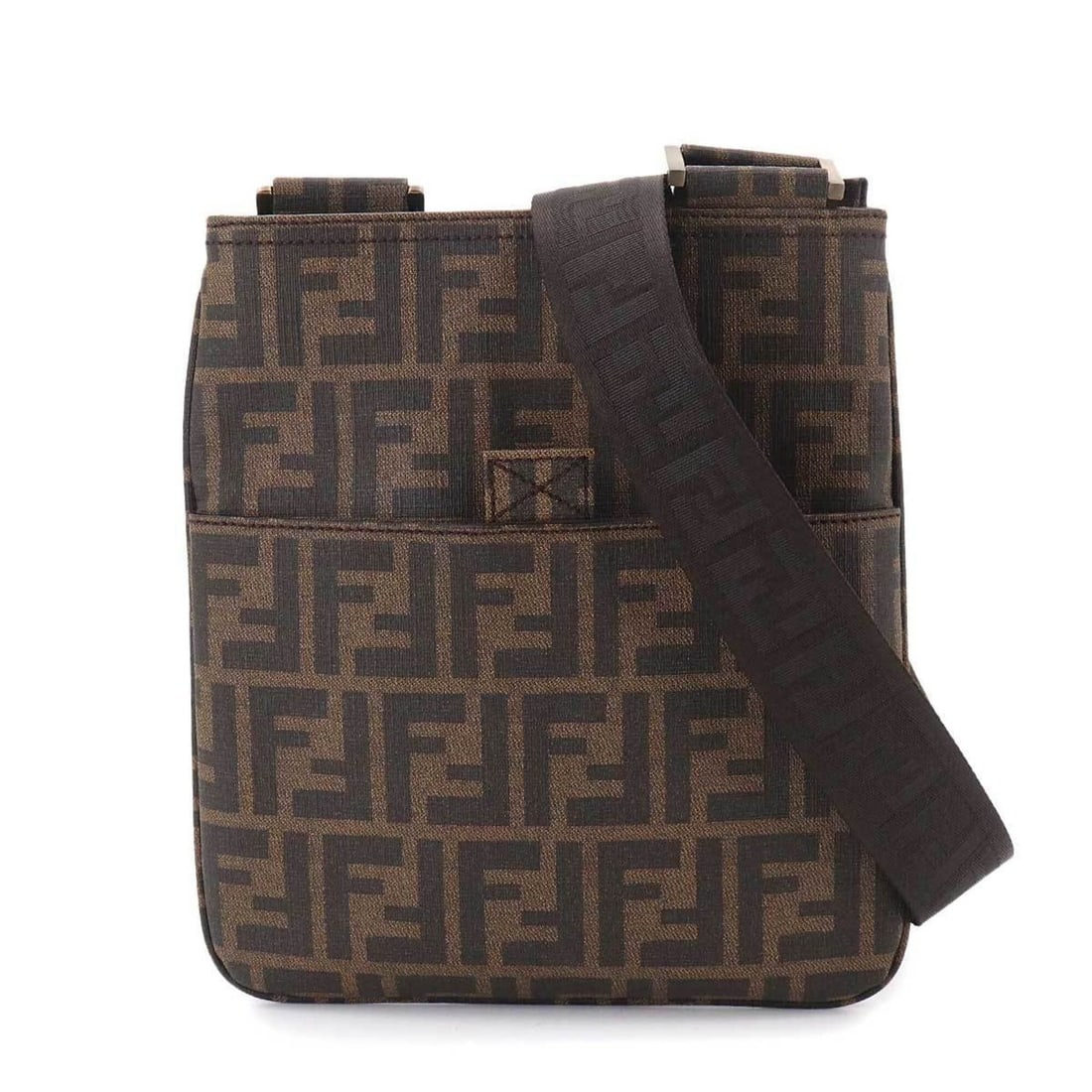 Fendi Zucca Shoulder Handbag, Brown, 7VA214, Gold Hardware: --- Catalog ---Category: SizeSize (HxWxD): 24cm x 21.5cm x 2cm / 9.44'' x 8.46'' x 0.78''Category: DesignType: Handbag, Shoulder bagColor: BrownGender: WomenMaterial: PVC Category: GeneralMPN: 7VA214B