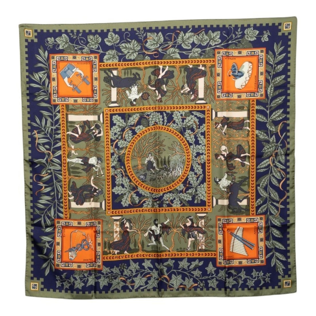 Hermes Carre 90 MUSIQUE DES DIEUX (Music of the Gods) Scarf/Muffler, Large, Multicolored, Silk, (1 of 9)