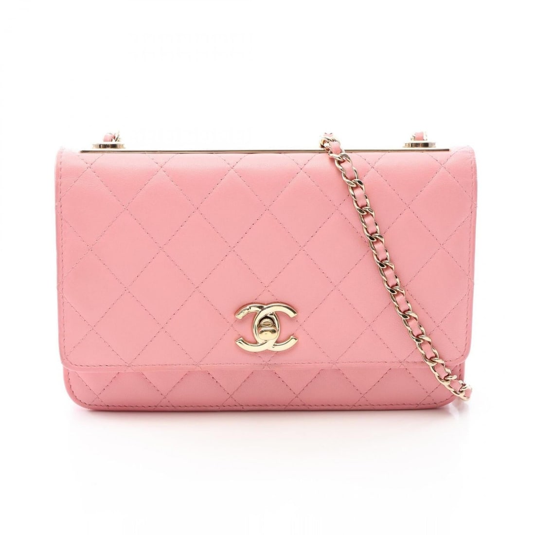 Chanel Trendy CC Matelassé Shoulder Bag/Handbag, Lambskin Leather, Women's, Pink, A809682 (1 of 15)