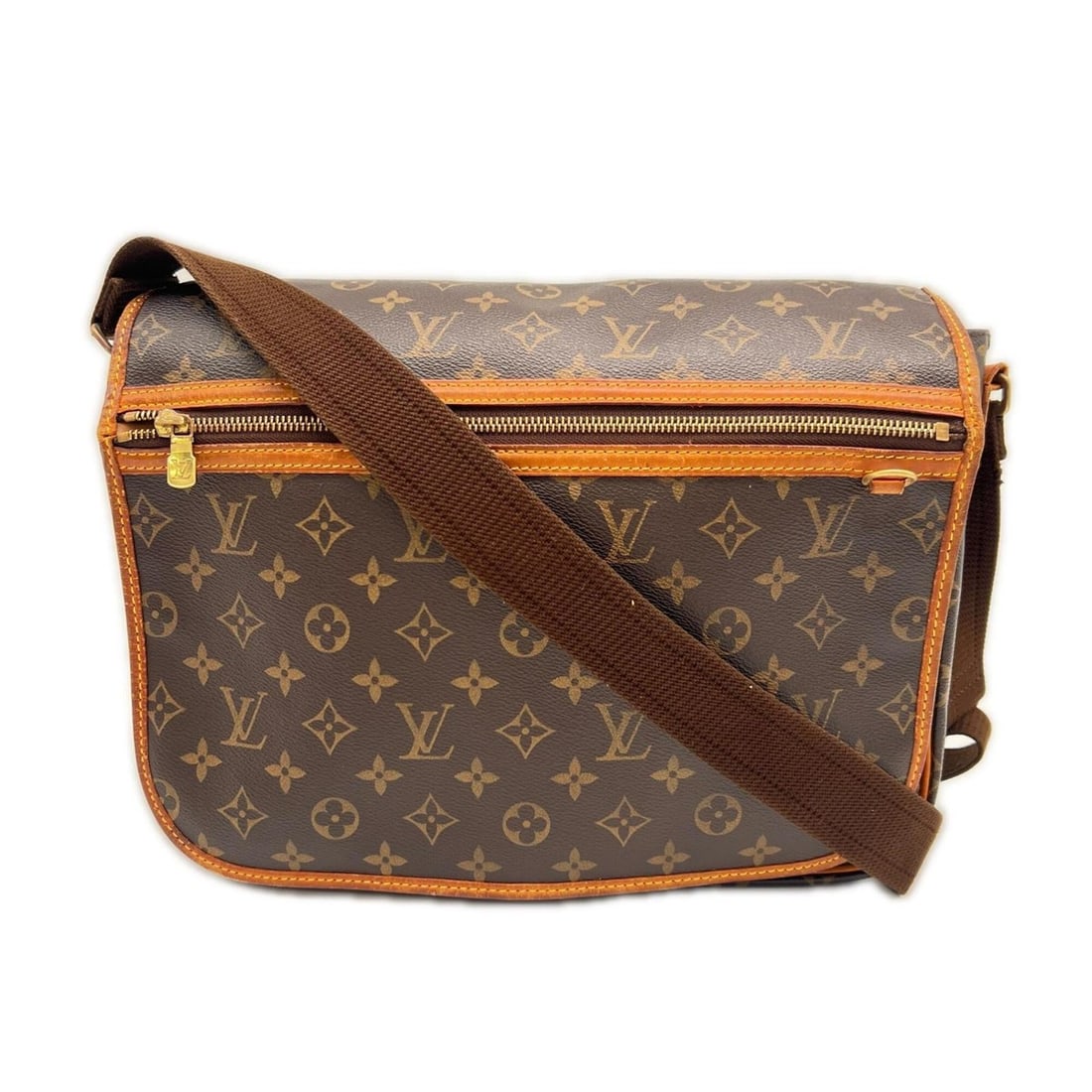 LOUIS VUITTON Louis Vuitton Monogram Messenger Bosphore GM M40105 Shoulder Bag Brown Beige Leather: --- Catalog ---Category: SizeSize (HxWxD): 28cm x 32cm x 8cm / 11.02'' x 12.59'' x 3.14''Strap Length: 162cm / 63.77''Category: DesignType: Shoulder bagColor: Beige, BrownGender: MenClosure: FlapMater