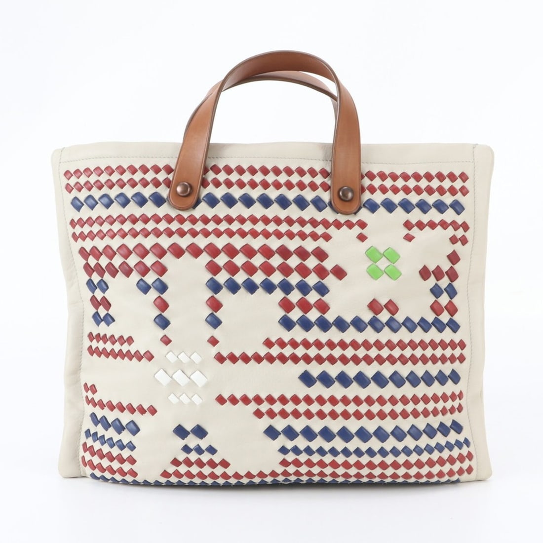 Bottega Veneta Intrecciato Woven Leather Flower Handbag Tote Bag for Women: --- Catalog ---Category: SizeSize (HxWxD): 30cm x 36cm x 6cm / 11.81'' x 14.17'' x 2.36''Category: DesignType: Handbag, Tote bagColor: Blue, Red color, WhiteGender: WomenMaterial: Leather Category: Ge