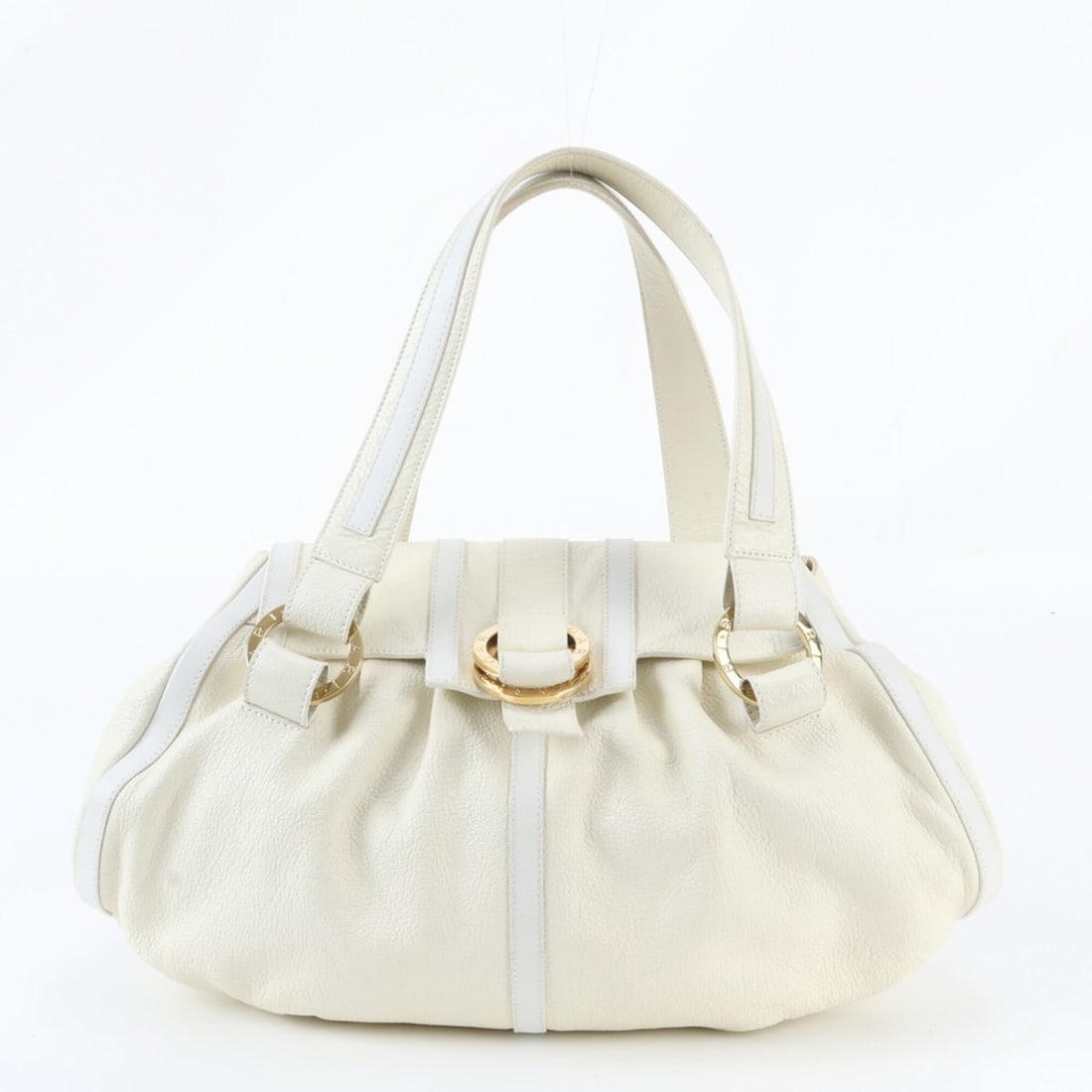 Bvlgari Doppio Tondo Leather Shoulder Bag Tote Handbag Gold Women's: --- Catalog ---Category: SizeSize (HxWxD): 24cm x 41cm x 10cm / 9.44'' x 16.14'' x 3.93''Category: DesignType: Handbag, Shoulder bag, Tote bagColor: WhiteGender: WomenMaterial: Leather Category: Gener