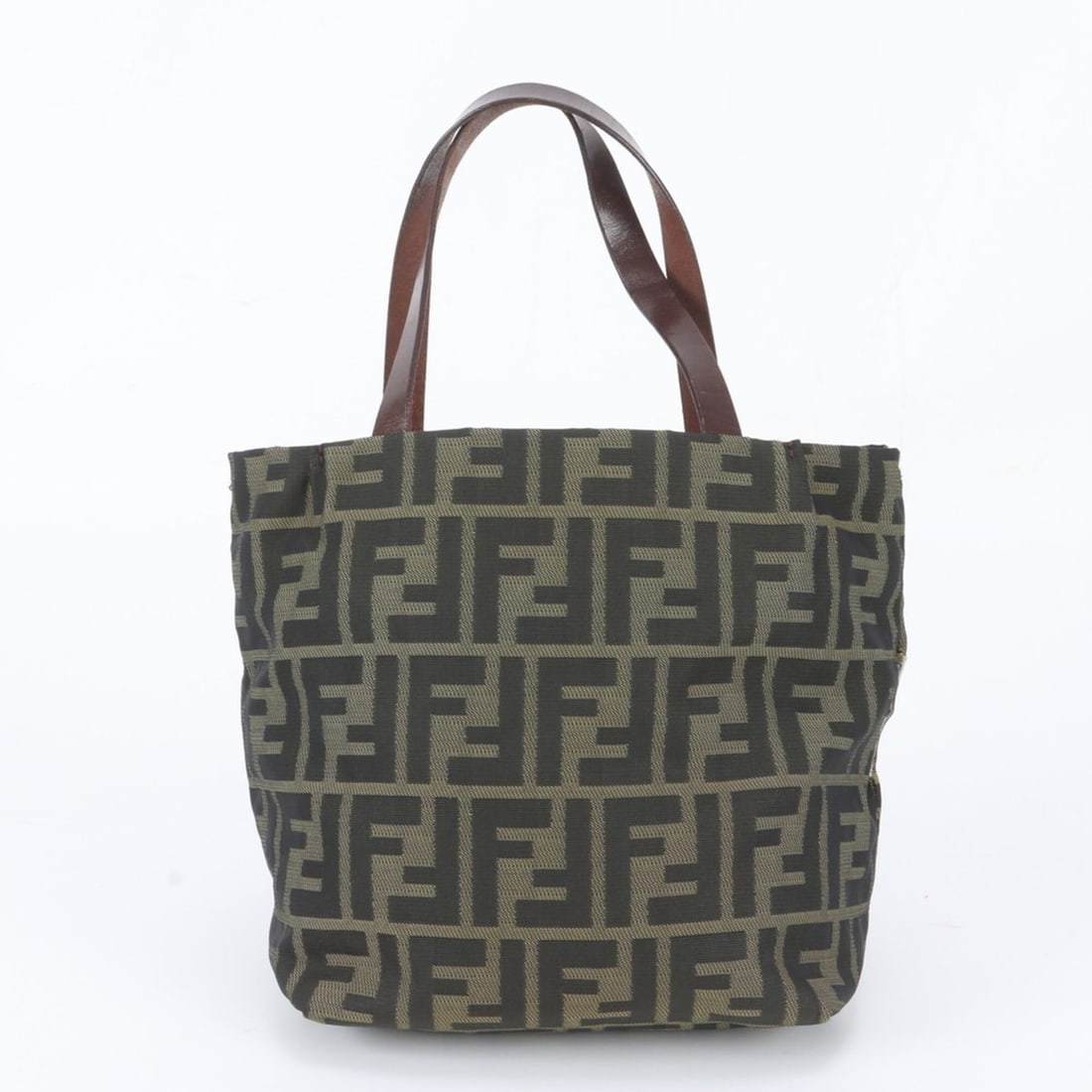 Fendi Zucca FF Leather Tote Bag, Handbag, Shoulder Brown, Women's: --- Catalog ---Category: SizeSize (HxWxD): 20cm x 17cm x 10cm / 7.87'' x 6.69'' x 3.93''Category: DesignType: Handbag, Tote bagColor: Brown, Green, KhakiGender: WomenMaterial: Leather Category: Genera