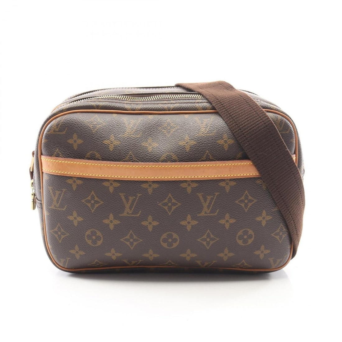 Louis Vuitton Reporter PM Monogram Shoulder Bag/Handbag, Coated Canvas and Leather, Women's, Brown,: --- Catalog ---Category: SizeSize (HxWxD): 20cm x 27cm / 7.87'' x 10.62''Category: DesignType: Handbag, Shoulder bagColor: Brown, MonogramGender: WomenMaterial: Monogram , Leather Category: GeneralMPN