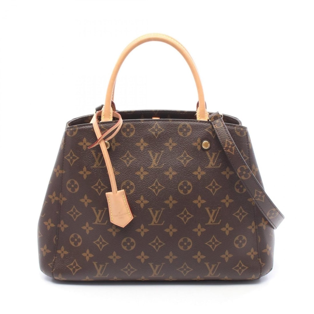 Louis Vuitton Montaigne MM Monogram 2-Way Handbag, Coated Canvas Leather, Women's, Brown, M41056: --- Catalog ---Category: SizeSize (HxWxD): 23cm x 35cm x 14cm / 9.05'' x 13.77'' x 5.51''Category: DesignType: HandbagColor: Brown, MonogramGender: WomenMaterial: Monogram , Leather Category: GeneralM