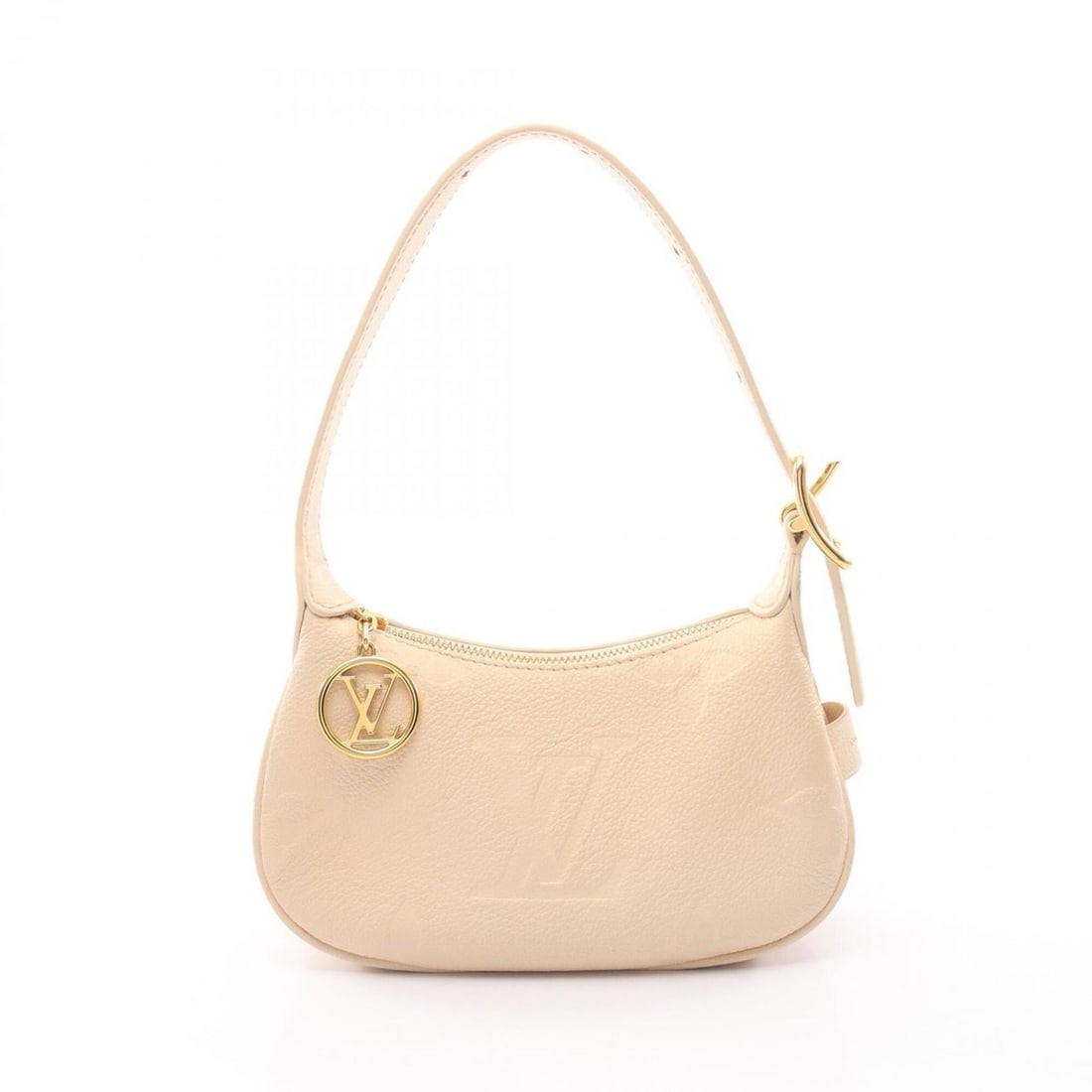 Louis Vuitton Mini Moon Monogram Empreinte Cream Handbag, Leather, Women's, Ivory, M82519: --- Catalog ---Category: SizeSize (HxWxD): 11cm x 20cm x 5cm / 4.33'' x 7.87'' x 1.96''Category: DesignType: HandbagColor: IvoryGender: WomenMaterial: Monogram Empreinte Category: GeneralMPN: M82519Br