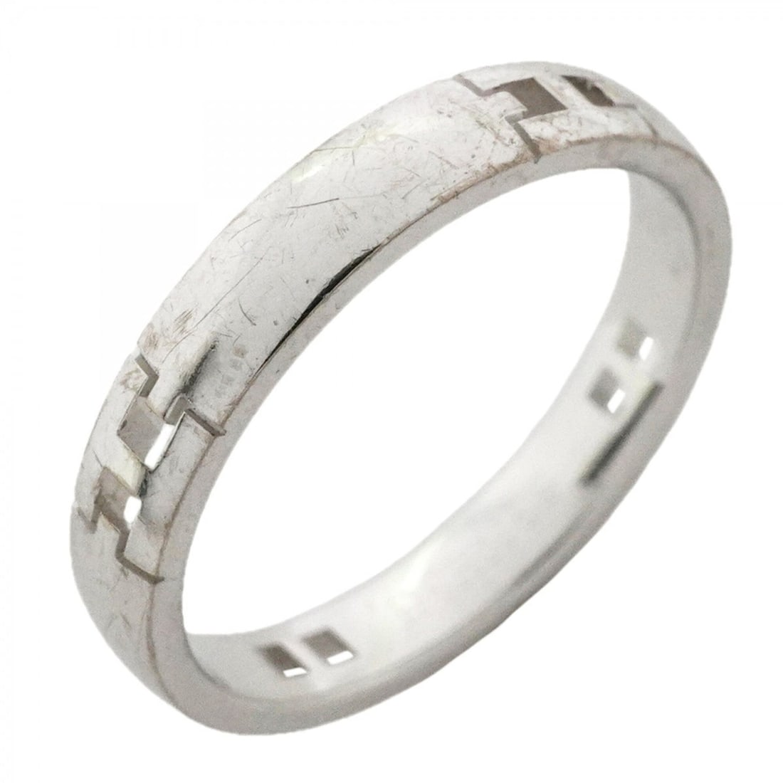 Hermes Ever Hercules Ring, 18K White Gold, Size 55, Men's/Women's: --- Catalog ---Category: SizeUS Size: 7.5Brand Size: 55Category: DesignType: Band ringGender: Men,WomenMaterial: White gold (18K)Category: GeneralBrand: Hermes--- Item List ---Section: ConditionRankin