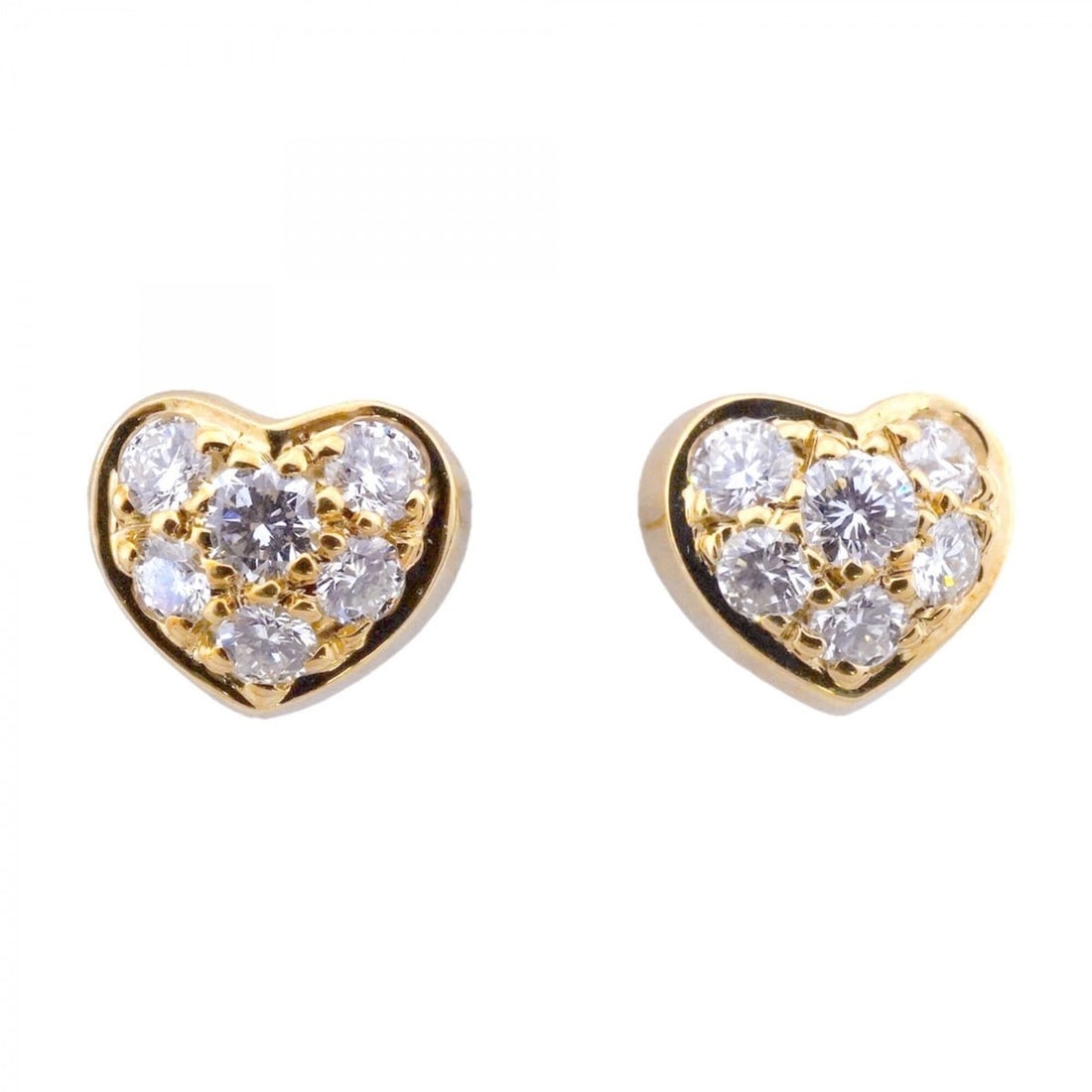 Tiffany & Co. Heart Earrings, 18K Yellow Gold, Diamond, Women's: --- Catalog ---Category: SizeSize (HxWxD): 7.30mm x 8.50mm / 0.29'' x 0.33''Category: DesignType: Stud earringsStone: DiamondGender: WomenMaterial: Yellow gold (18K)Category: GeneralBrand: Tiffany--- 