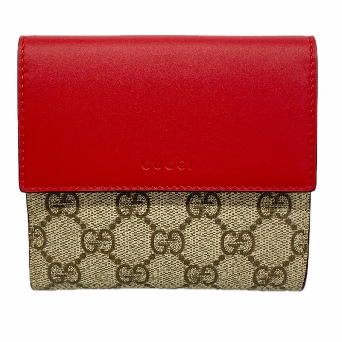 Gucci GG Supreme Wallet 410104 Leather Red Brown Women's P3069752: --- Catalog ---Category: SizeSize (HxWxD): 12cm x 12cm x 3cm / 4.72'' x 4.72'' x 1.18''Category: DesignType: Wallet (bi-fold)Color: Brown, Red colorGender: WomenMaterial: PVC , Leather Category: Gener