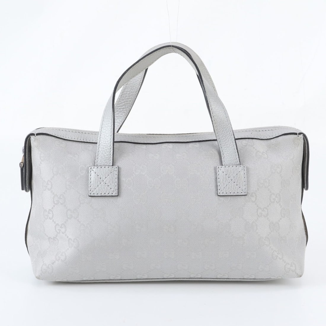 Gucci GG Canvas 264210 Leather Handbag Mini Boston Tote Bag Silver Women's: --- Catalog ---Category: SizeSize (HxWxD): 18cm x 30cm x 8cm / 7.08'' x 11.81'' x 3.14''Category: DesignType: Handbag, Tote bagColor: SilverGender: WomenMaterial: Leather , Canvas Category: GeneralMPN