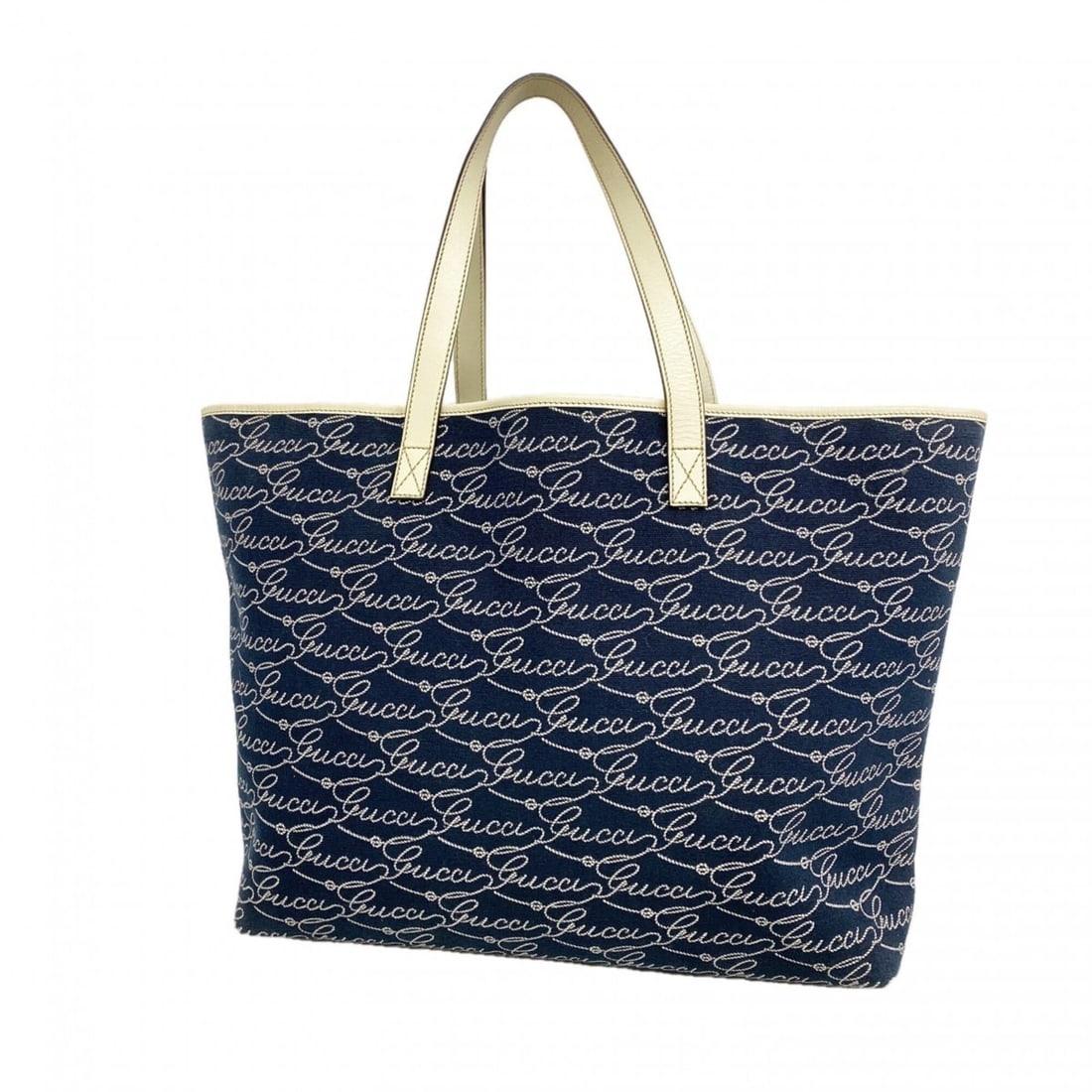 Gucci Tote Bag 257245 Canvas Navy Women's: --- Catalog ---Category: SizeSize (HxWxD): 31cm x 38cm x 11cm / 12.2'' x 14.96'' x 4.33''Category: DesignType: Tote bagColor: NavyGender: WomenMaterial: Canvas Hardware Color: GoldCategory: GeneralMPN