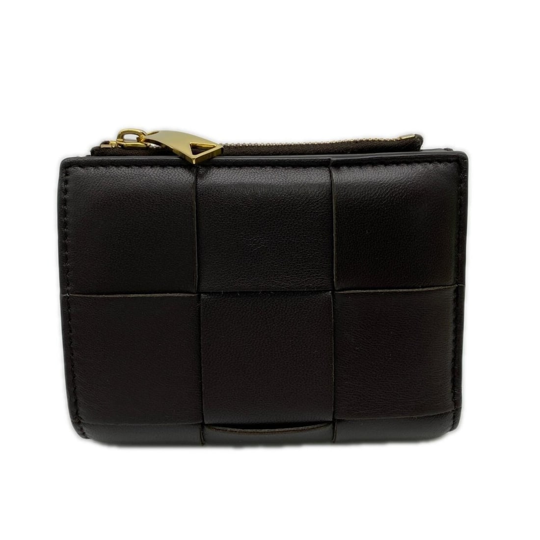 BOTTEGA VENETA Cassette Small 742698 Bi-fold Wallet Brown Lambskin Women's (1 of 17)